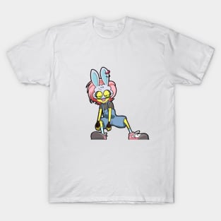 Rabbit cartoon character colorful design T-Shirt